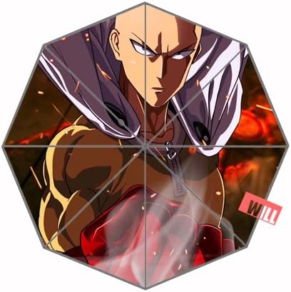 One punch man Custom Foldable Rain Umbrella Wind Resistant Windproof Floding Travel Umbrella