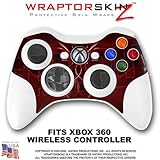 Abstract 01 Red Skin by WraptorSkinz TM fits XBOX 360 Wireless Controller (CONTROLLER NOT INCLUDED)