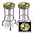 2 MAN CAVE Nascar Dale Earnhardt Jr. Themed 29'' Specialty Chrome Barstools B...