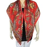 Summer Accessory Scarf Wrap Square for Women in Silk 44 x 44 inches