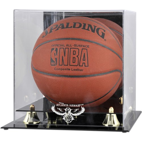Mounted Memories Atlanta Hawks Golden Classic Team Logo Basketball Display Case