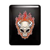 IMAGE OF iPad Case Black Alien Biker Flaming Skull
