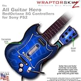 Colorburst Blue Skin by WraptorSkinz TM fits All Sony PS2 Guitar Hero SG Guitar Controllers (GUITAR NOT INCLUDED)