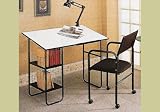 Home Office Drafting Desk Table Set Chair And Lamp