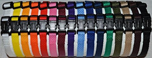 CollarSafe Soft Light Weight Nylon Puppy ID SNAP Buckle Collars - Puppy Identification Litter Whelping Collars - Custom Designed & Hand Made in USA