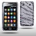 SAMSUNG i9000 GALAXY S ZEBRA STRIPED DIAMANTE DISCO BLING CASE / COVER / SHELL / SKIN / BACK COVER, BY CELLAPOD CASES