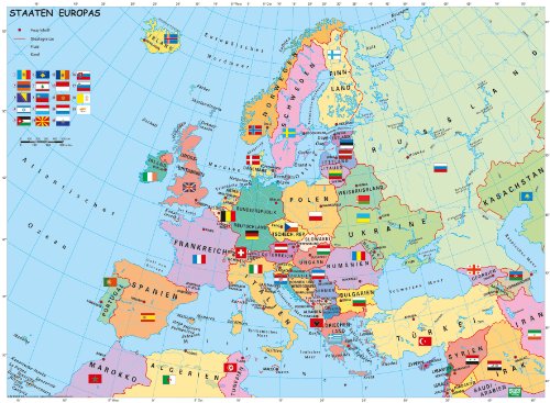 Ravensburger 12662 - Politsche Europakarte - 200 Teile XXL Puzzle