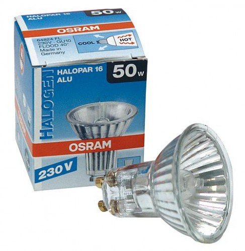 10 Stück OSRAM HALOPAR 16 ALU GU10 230 V 50 W 35° Hochvolt Halogenlampe zum Aktionspreis