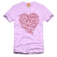 OrangeAce（オレンジエース） Tシャツ 「複雑ハート」　ライトピンク XL