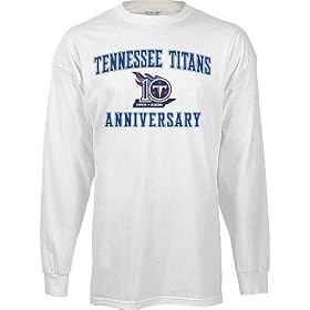 Reebok Tennesse Titans 10th Anniversary Patch Long Sleeve T-Shirt