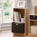 Mutipurpose Storage Cabinet Shelf with Bin Drawer - British Oak Finish