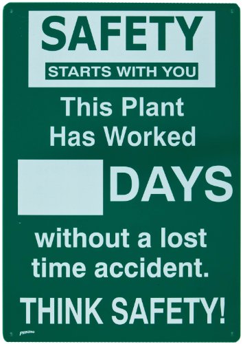 Brady 45958 Prinzing Safety Record Sign Plant