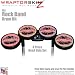 Big Kiss Black on Pink Skin by WraptorSkinz fits Rock Band Drum Set for Nintendo Wii, XBOX 360, PS2 & PS3 (DRUMS NOT INCLUDED)