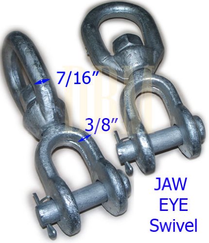 3/8" Jaw & Eye Swivel Marine Mooring Galvanized reviews