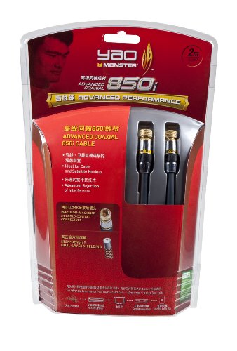 Monster Cable YM VRF-2M Yao Ming Monster Coax 850i High Performance F-Pin Cable