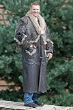 Men's Shearling Trench Coat with Alligator & Coyote