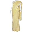 Yellow Sari Cotton Chikan Embroidered (chsari106)