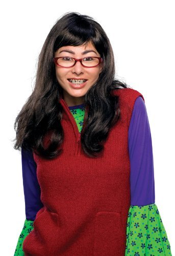 51670 Ugly Betty Wig, Glasses & Fake Braces Teeth