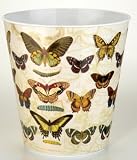 Boston International Decorative Melamine Waste Basket In Butterflies Design