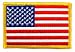 American Flag Embroidered Patch Gold Border USA United States of America Military Uniform Emblem