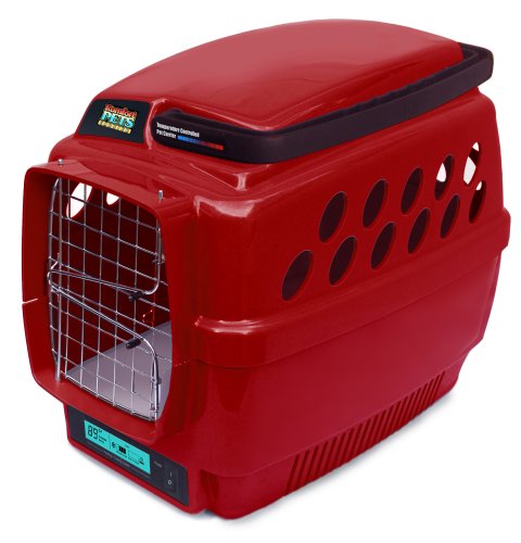 Komfort Pets DSC100-RED Designer Series Climate-Controlled Pet Carrier with Contoured Top - Small - Red