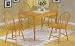 All new item 5 pc oak finish wood dining table set with terracotta tile top