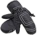 ANDORRA Women's Snow Waterproof Ski Winter Mittens, M/L, Black