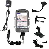 Car / Auto Multi Adapter Mount Holder GPS Navigation Kit for the Sony Clie TH55 with built in charger - Gomadic Brand