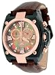 Adee Kaye Men's Black IP Chronograph Watch with Brown MOP Dial #AK7982-MG5