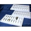 3 18pc White Watch & Jewelry Showcase Display Trays