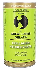 Great Lakes Gelatin, Collagen Hydrolysate (Beef Kosher) 16-Ounce