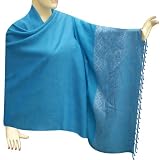 Royal Kraft提供 Apparel & Shoes Online Shop Ranking 3. Handmade Self Design Black Viscose Stole With Silver Border Women Dress (Free Shipping) Stle0058r