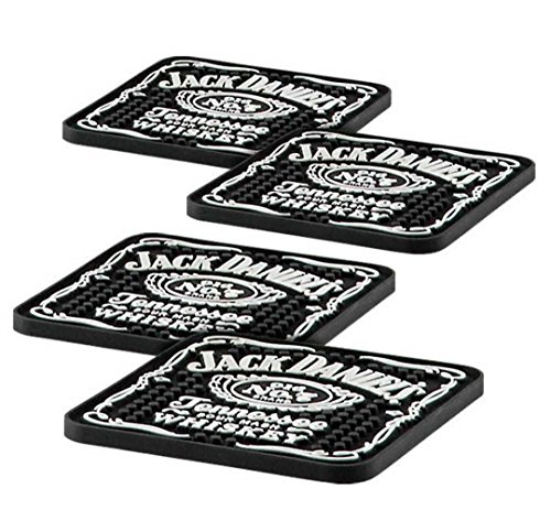 Jack Daniel sÂ® PVC Rubber Set of 4 Coaster Set Mini Beverage Mats JD-38515