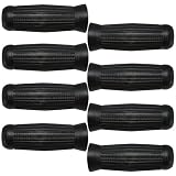 8 Black Ribbed Style Foosball Handles