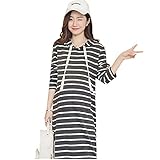 (リアンジュ・アイ)Liange・ai レディース マタニティ マキシワンピース フード付 産前 産後 長袖 シンプル 秋 冬 3サイズ グレー M オリジナルミニポーチ付き (L)