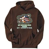 Hoodie Mens Brown  My Scottish Fold does my homework  Cats