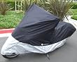 Heavy Duty Motorcycle cover (L) with cable & lock. Fits up to 84" length sport bike, dirt bike, small cruiser.