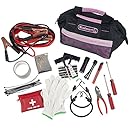 Stalwart 75-EMG2053 Pink Emergency Roadside Kit with Travel Bag, 55 Piece