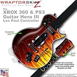 Fire WraptorSkinz Skin fits XBOX 360 & PS3 Guitar Hero III Les Paul Control ....