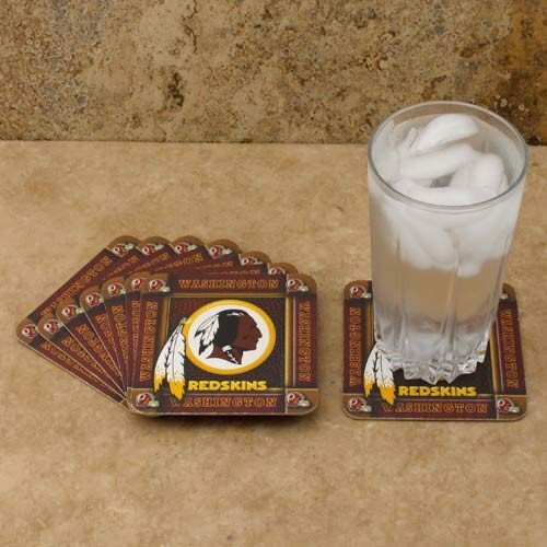 Washington Redskins 8-Pack Absorbent PaperKraft Coasters