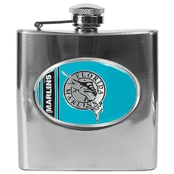Florida Marlins 6oz Stainless Steel Flask - Personalized Engraving MLB Baseball