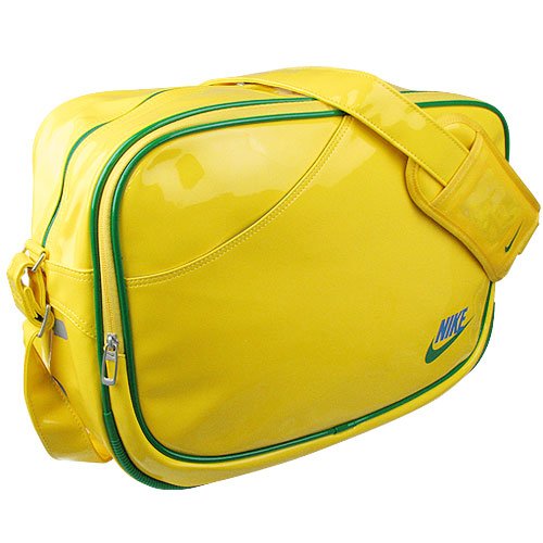 NIKE　ナイキ 2010MODEL　チームナショナル ショルダーバッグ《Mサイズ：32リットル》 エナメルBAG 　ホワイト/Mゴールド BA4151-733