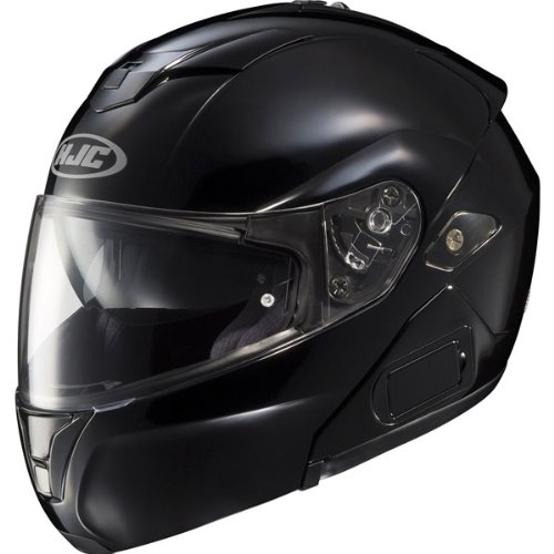HJC Solid Men’s Sy-Max III Street Racing Motorcycle Helmet – Black / Large