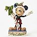 Disney Traditions by Jim Shore Christmas Mickey Mouse with Candy Cane Stone Resin Figurine, 6.25”