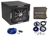 Package: Kicker S10L7-2 10" 1200 Watt 2 Ohm Solo Baric L7 Subwoofer + Atrend E10SVK 10" MDF Vented Subwoofer Enclosure + Sub Enclosure Wire Kit + Autotek AT1000 1,000 Watt 2 Channel Bridgeable Car Car Amplifier + Cadence WK81 Complete 8 Gauge Wire Kit