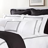 Roxbury Park Baratto Euro Sham With 3 Black Embroidered Stripes