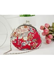 Anna Sui Vintage Victoria Floral Mini Coin Purse Red Nice Wedding Gift by 