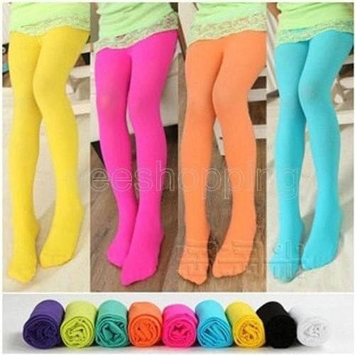 Winter Fashion Toddler Girls Kids Leggings Footed Tights Stockings Opaque Pantyhose Ballet Dance Pants Stretchy 13 Color 1-10 Years