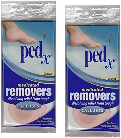 Pedx New Medicated Callus Removers. 2-pack (12 Cushions &amp; 8 Medicated Disks)