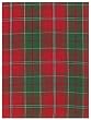 Durable Flat Weave 100% Cotton Colorful Green and Red Plaid Dishtowel 18" X 28" Set / 6